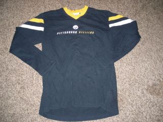 Nfl,  Pittsburgh Steelers,  Vintage Team L/s Embroid Logo Shirt,  Adult Medium,  Ex