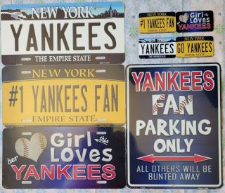York Yankees State Background License Plate Magnet Sign " You Choose "