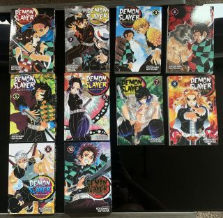 Kimetsu No Yaiba - Demon Slayer Manga,  Volumes 1 - 10
