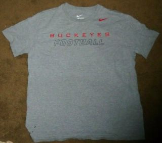 Gray Nike Ohio State Buckeyes Football T - Shirt Men 