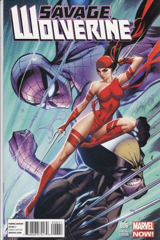 Savage Wolverine 6 J Scott Campbell Variant Nm Scarce Spider - Man Elektra Marvel