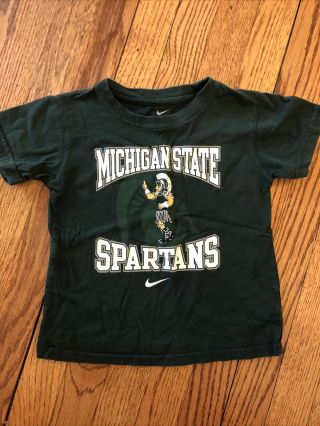 Unisex Toddler Michigan State Spartans Sparty T - Shirt Size 4,  Pre - Owned Euc