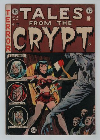 Pre - Code Ec 1954 Tales From The Crypt No.  41 Gd,  2.  5 Davis Axe Throwing Cover