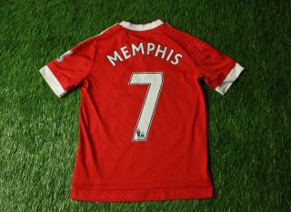Manchester United 7 Memphis 2015 - 2016 Football Shirt Jersey Home Adidas