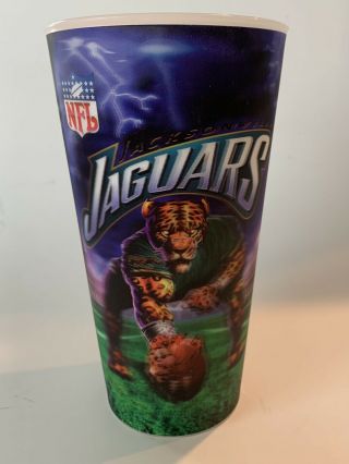 Vintage Jacksonville Jaguars Hollographic Hard Plastic Cup Nfl Football