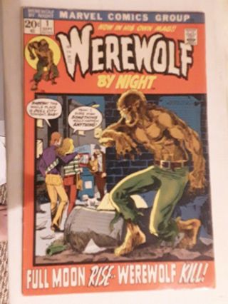 Werewolf By Night 1 Bronze Age Marvel 1972