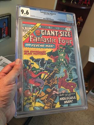 Fantastic Four Giant Size 5 Cgc 9.  6 White Pages Inhumans Black Panther