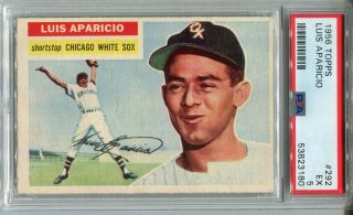 1956 Topps 292 Luis Aparicio Rookie Psa 5 Ex Chicago White Sox