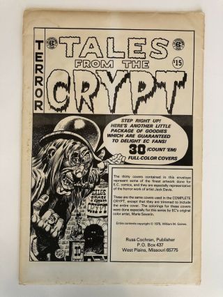 Ec Tales From The Crypt Portfolio Cover Set - Russ Cochran
