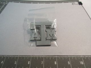" Texas A&m " University Silver - Color - Vehicle Badge - " Atm " 2.  50 " X 2.  50 " Go Aggies
