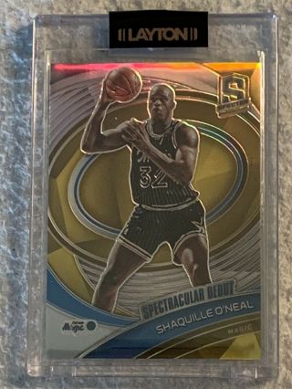 2020 - 2021 Panini Spectra Nba Shaquille O’neal Spectracular Debut Gold /10 Sp