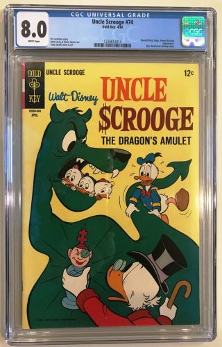 Uncle Scrooge 74 Cgc 8.  0 (apr 1968,  Gold Key) Tony Strobl Cover,  Donald Duck