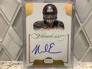 2014 Panini Flawless Mike Evans Auto Rc Gold /10
