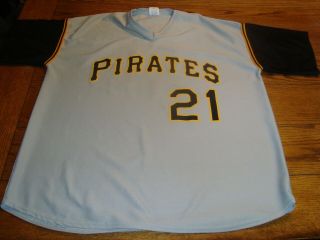 Pittsburgh Pirates Roberto Clemente Jersey Gray 21 - Park Anthony Usa Size Xl