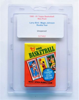 1980 - 81 Topps Basketball Wax Pack Bird Erving Magic Rc Possible.  462