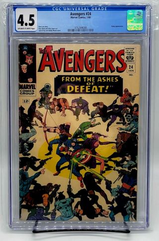 Avengers 24 Cgc 4.  5 (marvel,  1966) Stan Lee,  Jack Kirby,  Early Kang Appearance