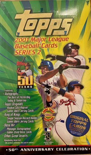 2001 Topps Baseball Series 2 Factory Jumbo Box - 12 Packs 45 Cards Per