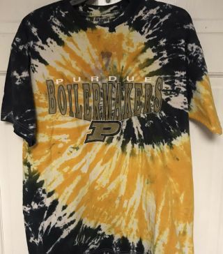 Tour Champ Vintage 90s Tie Dye Purdue Boilermakers T - Shirt,  Mens Xl,  Vtg