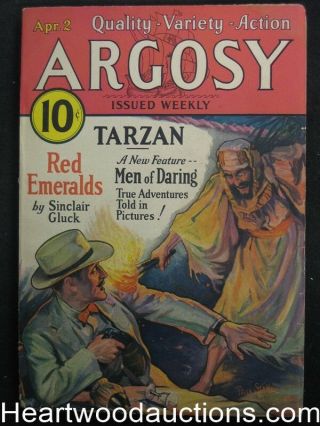 Argosy April 2,  1932 Burroughs Tarzan And The City Of Gold