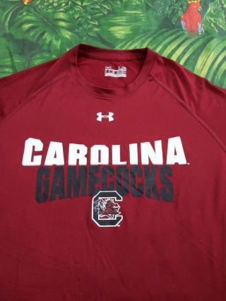 Under Armour Loose South Carolina Gamecocks Short Sleeve T - Shirt Sz Men 