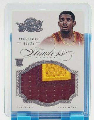 2012 - 13 Panini Flawless Kyrie Irving Rc Rookie 2 Color Patch 8/25 Cavaliers