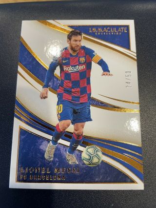 Panini Immaculate Soccer 2020 Lionel Messi Barcelona Base 34/50 Flawless