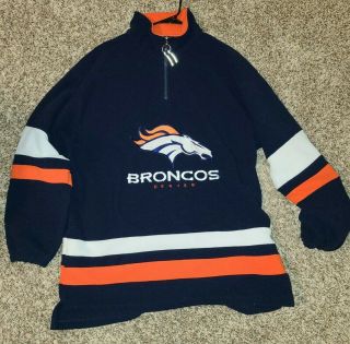 VINTAGE Denver Broncos Football NFL Mirage Sweatshirt XXL Stitched logo 3