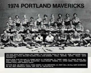 1974 Portland Mavericks 8x10 Team Photo Baseball Picture Pcl