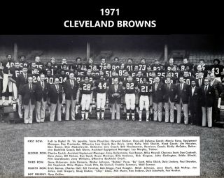 1971 Cleveland Browns 8x10 Team Photo Football Picture Nfl