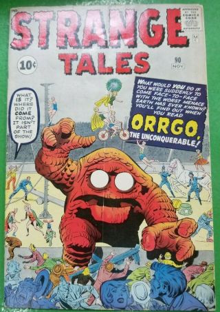 Strange Tales 90 Steve Ditko Jack Kirby Stan Lee Marvel / Atlas Comics 1961 Gd