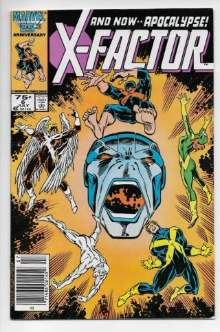 X - Factor 6 Newsstand 1st Appearance Apocalypse X - Men Key Vf Marvel (1986)