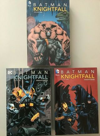 Batman Knightfall Vol 1 2 3 Tpb (2012 Dc) Complete Set Knightquest Knightsend