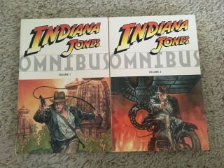 Indiana Jones Omnibus Volumes 1 And 2 Dark Horse Comic Rare Oop