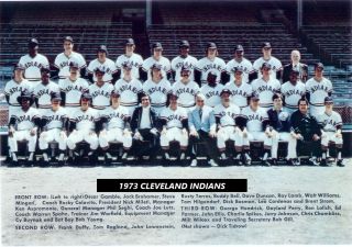 1973 Cleveland Indians 8x10 Team Photo Baseball Picture Mlb