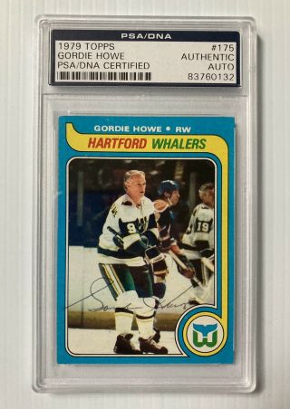 Mr Hockey Gordie Howe Signed Autograph Final Year 1979 - 80 Topps - Psa - S&h