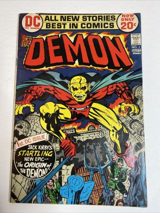 The Demon 1 Origin Jack Kirby 1st Appearance Etrigam Randu Dc Comics 1972 Fn -
