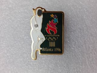 Official Summer Olympic Games Atlanta 1996 Fencing Pin Badge.