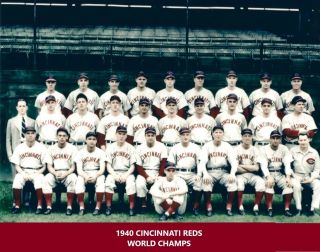 1940 Cincinnati Reds 8x10 Team Photo Baseball Picture World Champs Color Mlb