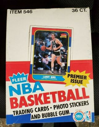 1986 - 87 Fleer Basketball Empty Box Plus 3 Wrappers
