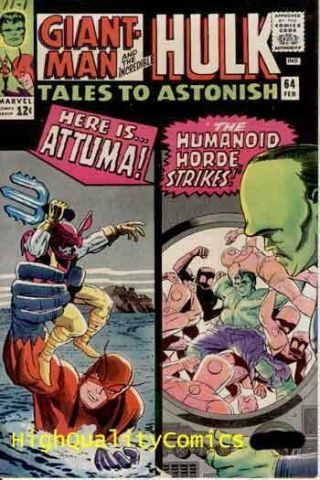 Tales To Astonish 64,  Vf,  Hulk,  Steve Ditko,  1964,  Silver Age,  More Tta In Store