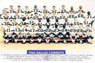 1966 Dallas Cowboys 8x10 Team Photo Nfl Football Picture Conference Champs Names