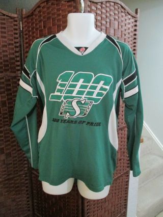 Saskatchewan Roughriders Jersey Hockey Jersey Mens Small Cfl Football
