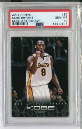 2012 - 13 Panini Kobe Anthology 80 Kobe Bryant Los Angeles Lakers Psa 10 Pop 2