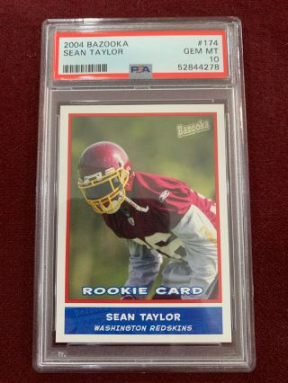 Sean Taylor 2004 Topps Bazooka Rookie Card Psa 10 Gem Mt Hurricanes Redskins