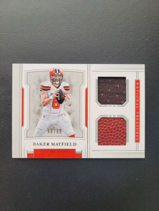 2018 Baker Mayfield National Treasures Dual Patch Rookie 