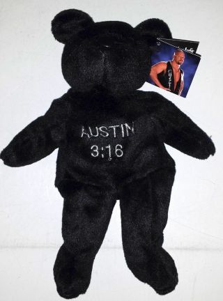 1999 Wwf Wwe Official Attitude Bear Series One - Austin 3:16 (100 Whoop)