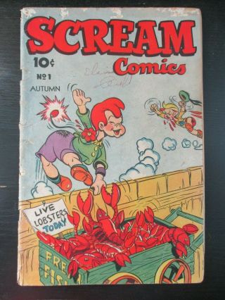 Scream Comics 1,  1944 (wwii) Humor Pub. ,  Gd,  2.  0,  Spike Mccoy,  Rare Issue