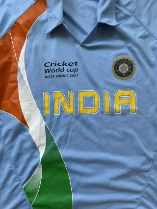 India Cricket World Cup 2007 West Indies L Jersey Shirt Blue soccer football 2