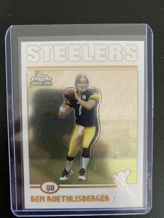 2004 Topps Chrome Ben Roethlisberger Rookie Card Rc Pittsburgh Steelers Legend