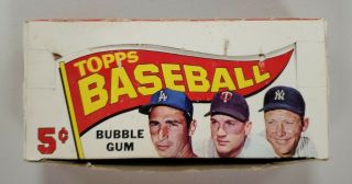 1965 Topps Baseball Mlb Empty Wax Pack Display Box Mantle Koufax Killebrew